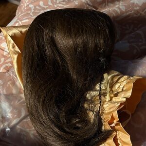 Luxurious Dark Brown Human Hair Wig